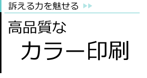 高品質なカラー印刷